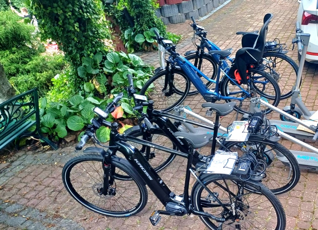 Sekcja rowerowa w Pensjonacie Zacisze