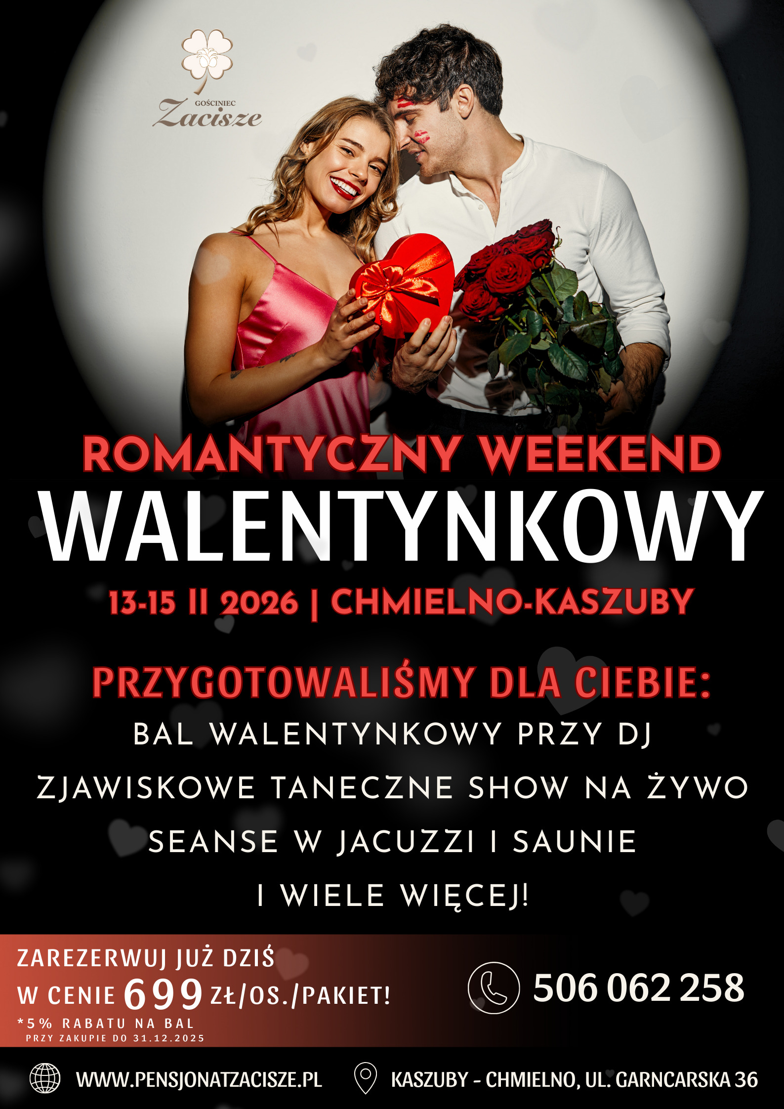 Bal walentynkowy 2026 - Pensjonat Zacisze Bal walentynkowy 2026 - Pensjonat Zacisze