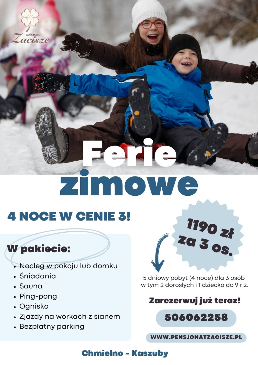 Ferie zimowe 2026 na Kaszubach - Pensjonat Zacisze Ferie zimowe 2026 na Kaszubach - Pensjonat Zacisze
