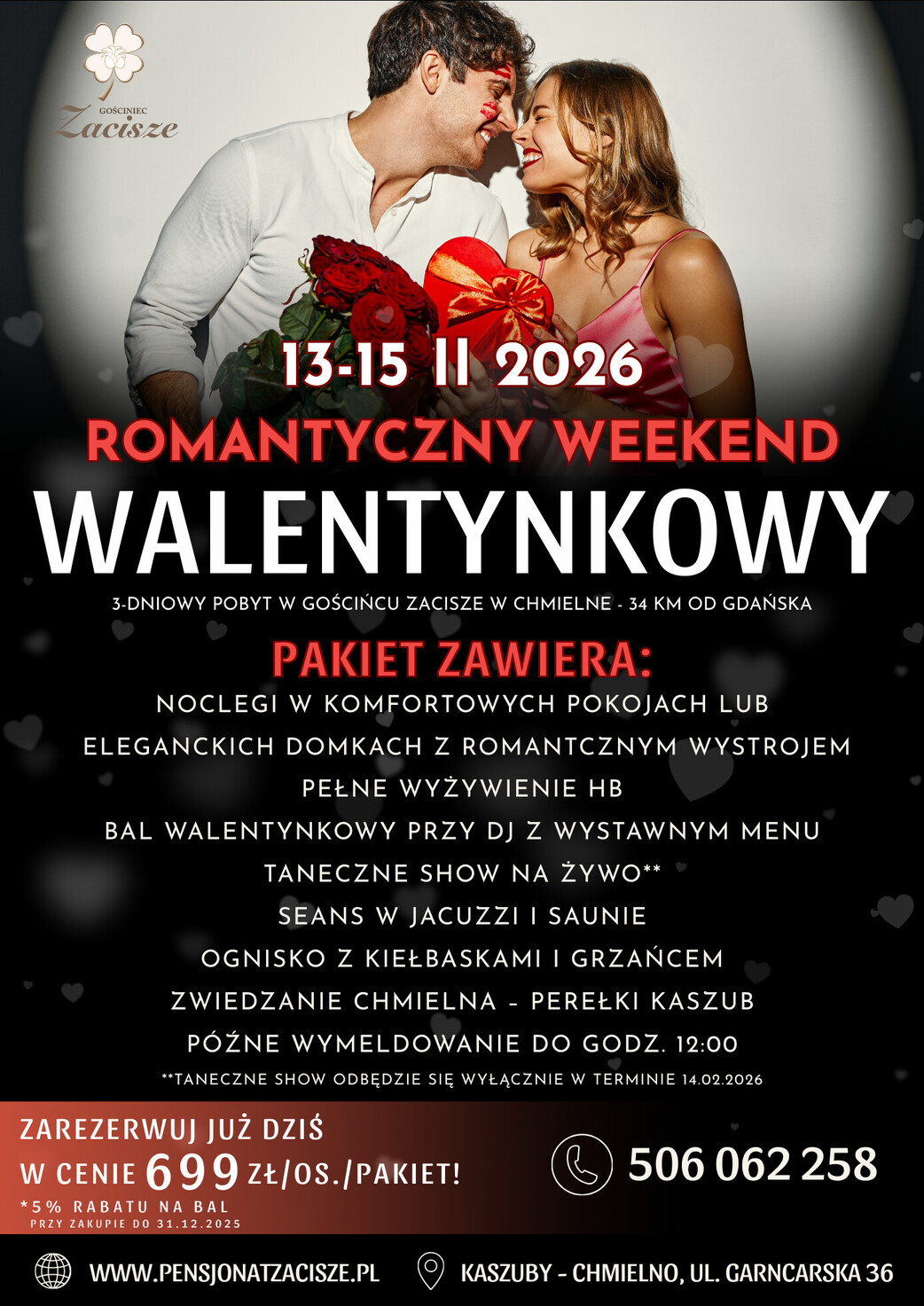 Bal walentynkowy 2026 - Pensjonat Zacisze Bal walentynkowy 2026 - Pensjonat Zacisze
