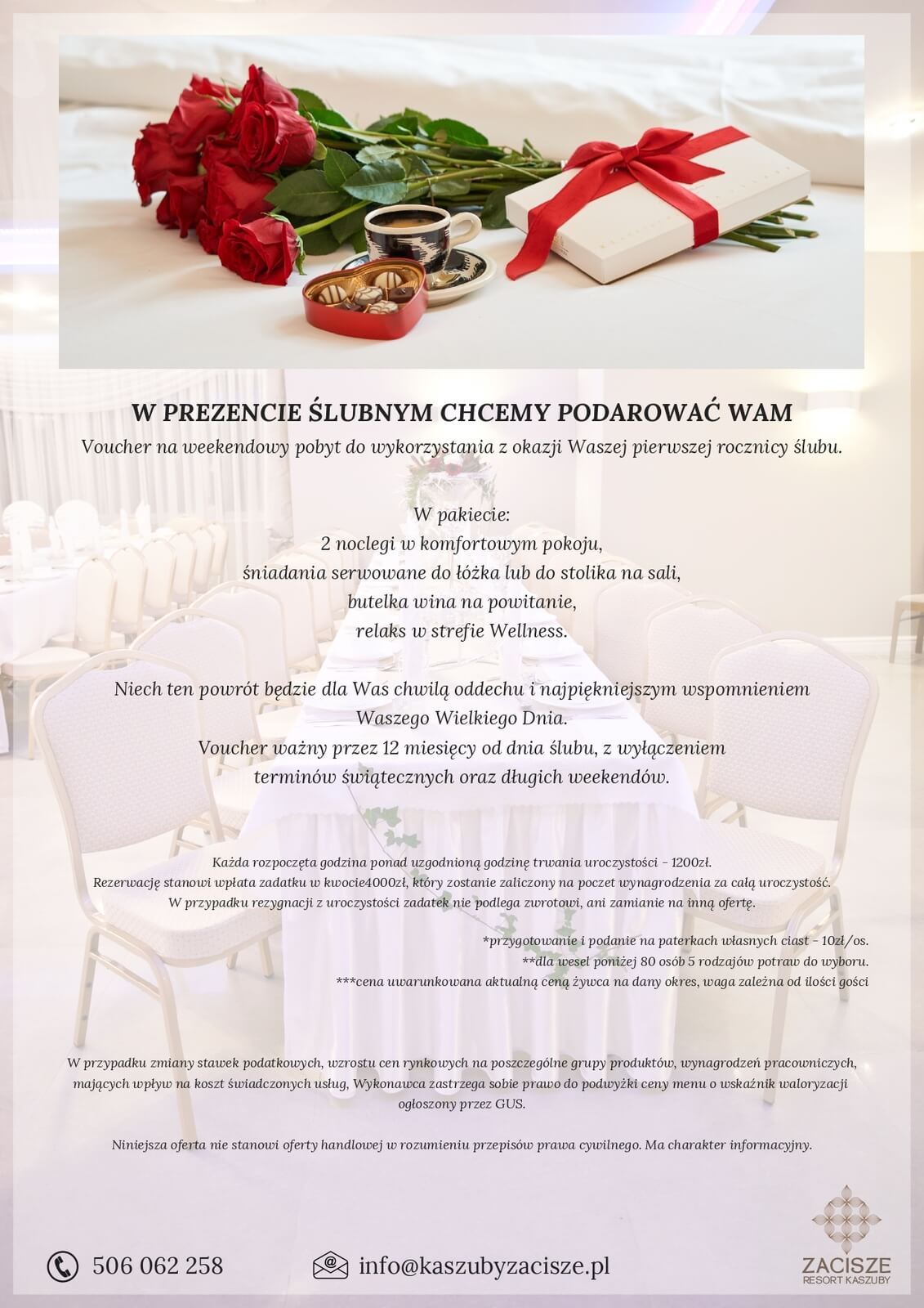 Menu weselne 2026 - Resort Kaszuby Zacisze Menu weselne 2026 - Resort Kaszuby Zacisze